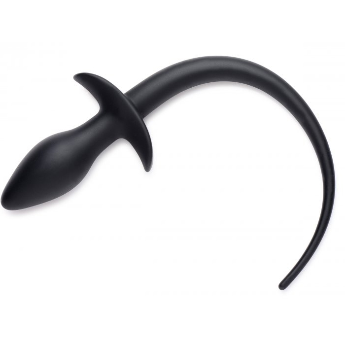 PUPPY PLAY SET BONE GAG, TAIL ANAL PLUG & COLLAR - BLACK