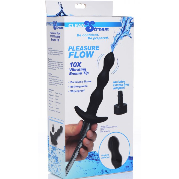 PLEASURE FLOW 10X VIBRATING ENEMA TIP PLEASURE FLOW 10X VIBRATING ENEMA TIP