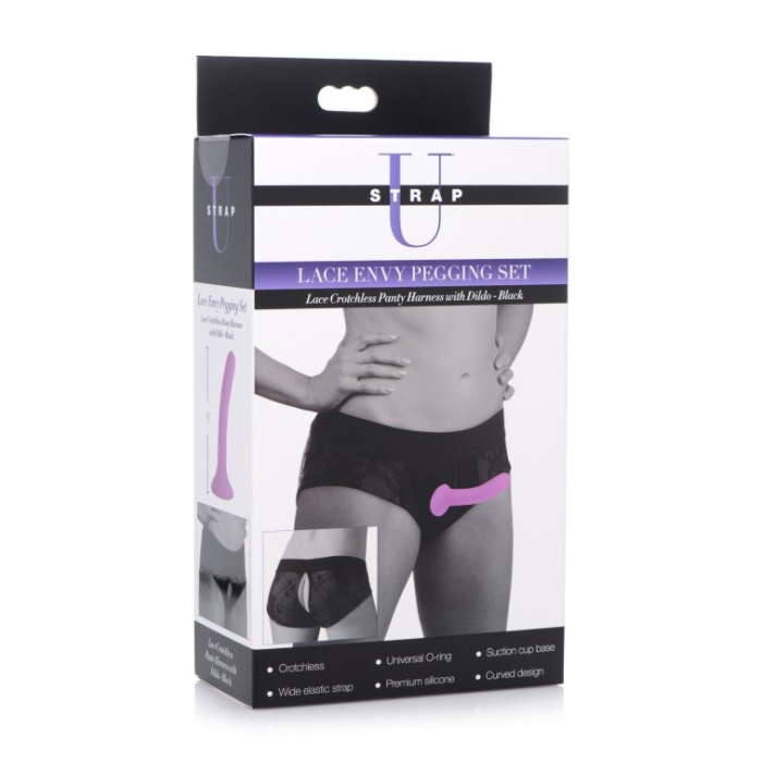 SU LACE ENVY PEGGING SET - BLACK/BLACK SU LACE ENVY PEGGING SET - BLACK/BLACK