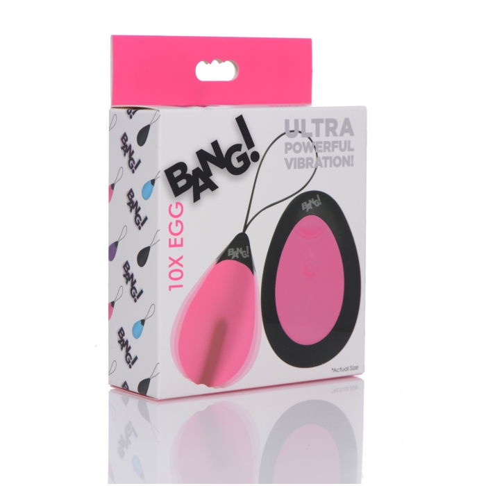 10X SILICONE VIBRATING EGG - PINK 10X SILICONE VIBRATING EGG - PINK