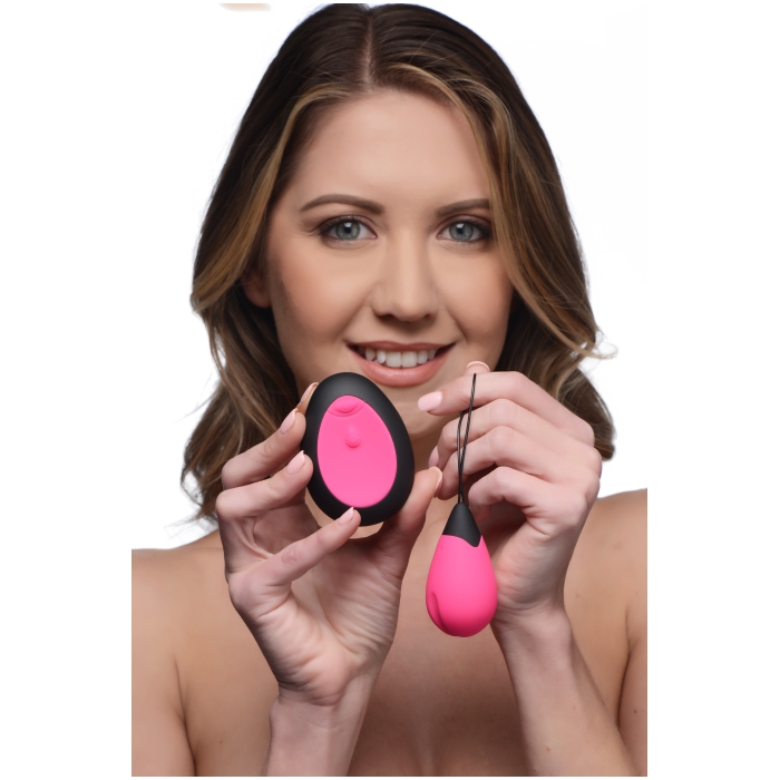 10X SILICONE VIBRATING EGG - PINK