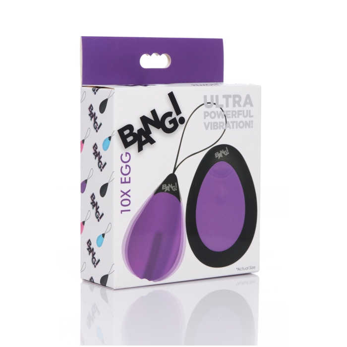 10X SILICONE VIBRATING EGG - PURPLE 10X SILICONE VIBRATING EGG - PURPLE