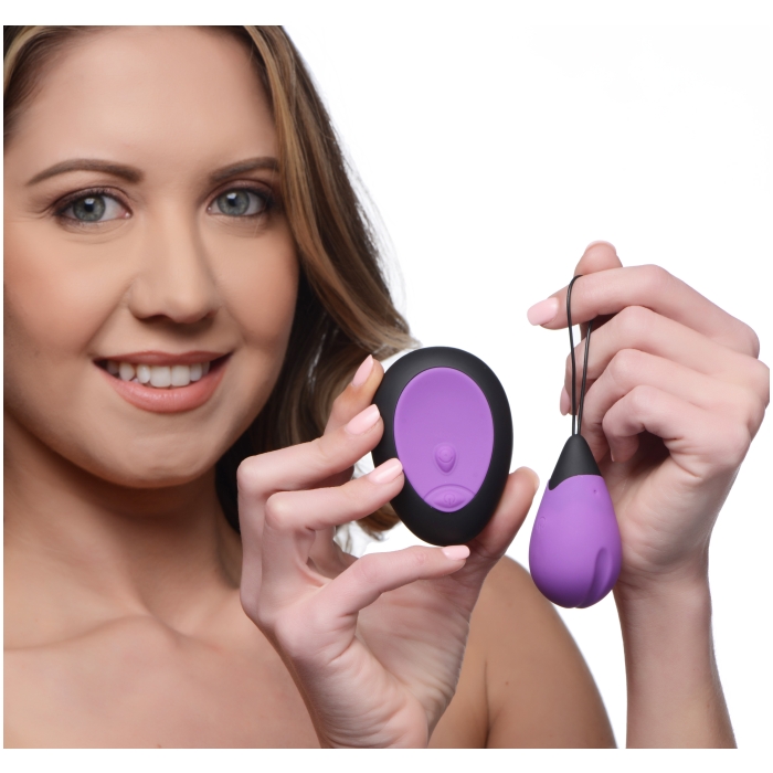 10X SILICONE VIBRATING EGG - PURPLE