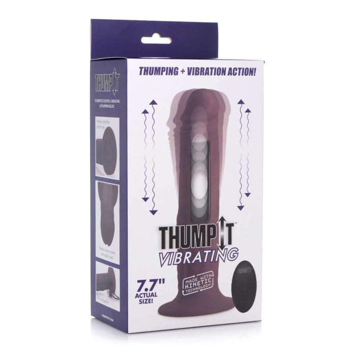 TI 7X REMOTE CONTROL VIBRATING & THUMPING DILDO DARK TI 7X REMOTE CONTROL VIBRATING & THUMPING DILDO DARK