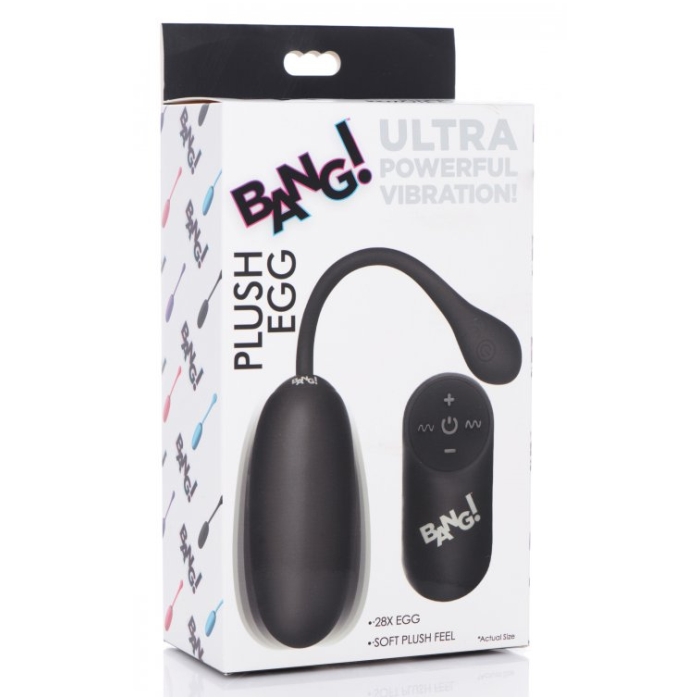 REMOTE CONTROL 28X SILICONE PLUSH EGG - BLACK REMOTE CONTROL 28X SILICONE PLUSH EGG - BLACK
