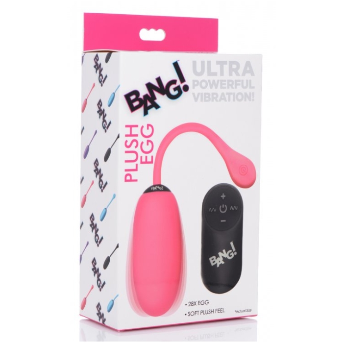 REMOTE CONTROL 28X SILICONE PLUSH EGG - PINK REMOTE CONTROL 28X SILICONE PLUSH EGG - PINK