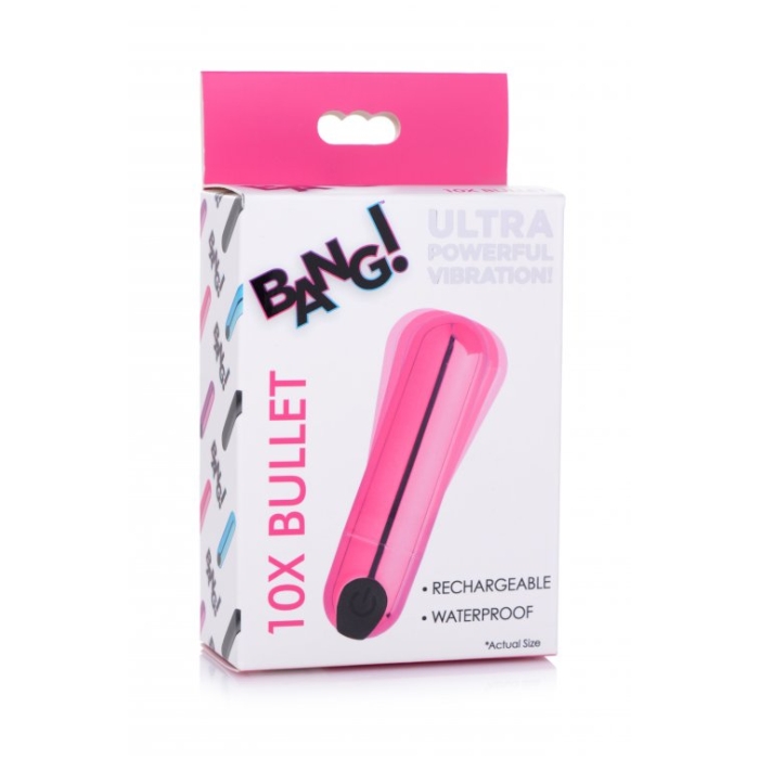 10X RECHARGEABLE VIBRATING METALLIC BULLET - PINK 10X RECHARGEABLE VIBRATING METALLIC BULLET - PINK