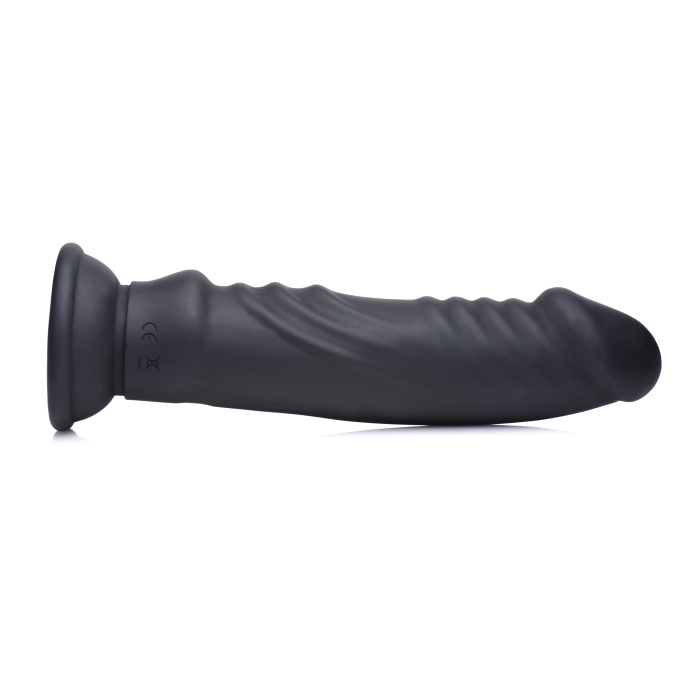 VIBRATING & E-STIM SILICONE DILDO W/ REMOTE