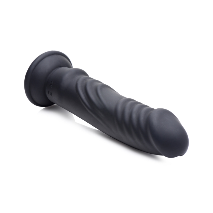 VIBRATING & E-STIM SILICONE DILDO W/ REMOTE