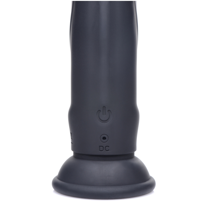 VIBRATING & E-STIM SILICONE DILDO W/ REMOTE