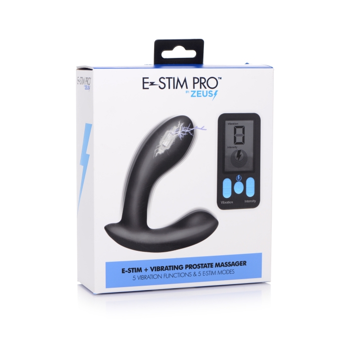 VIBRATING & E-STIM PROSTATE MASSAGER W/REMOTE VIBRATING & E-STIM PROSTATE MASSAGER W/REMOTE