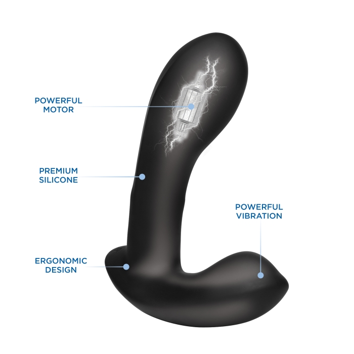 VIBRATING & E-STIM PROSTATE MASSAGER W/REMOTE