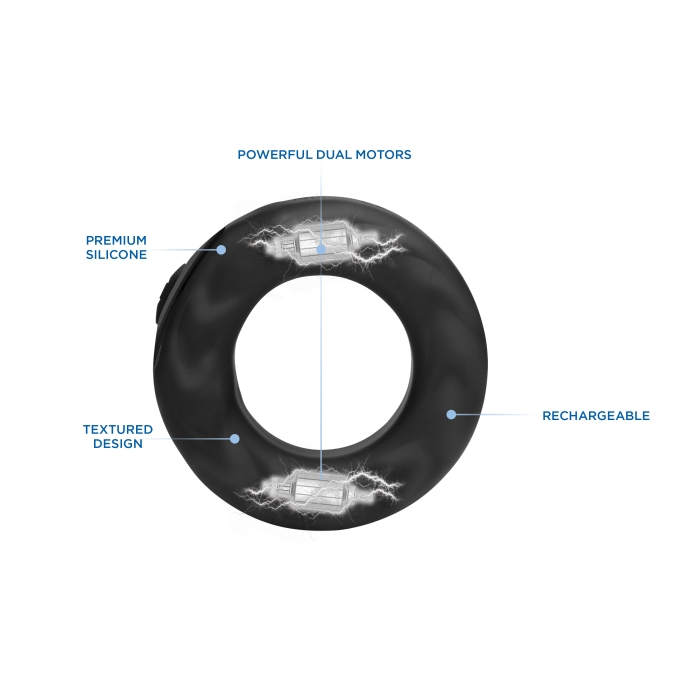 E-STIM PRO SILICONE COCK RING VIVE W/ REMOTE 38MM