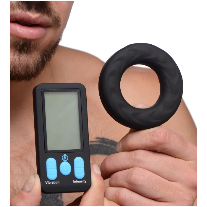 E-STIM PRO SILICONE COCK RING VIVE W/ REMOTE 38MM