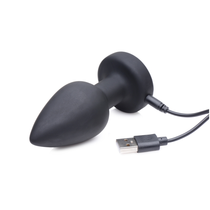 E-STIM PRO SILICONE VIBRATING ANAL PLUG W/ REMOTE