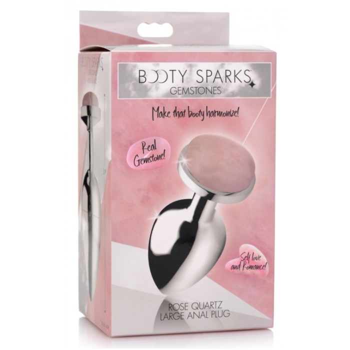 BS GEMSTONES ROSE QUARTZ - LARGE ANAL PLUG BS GEMSTONES ROSE QUARTZ - LARGE ANAL PLUG