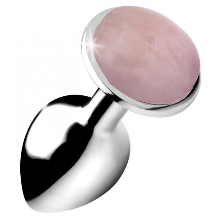 BS GEMSTONES ROSE QUARTZ - SMALL ANAL PLUG