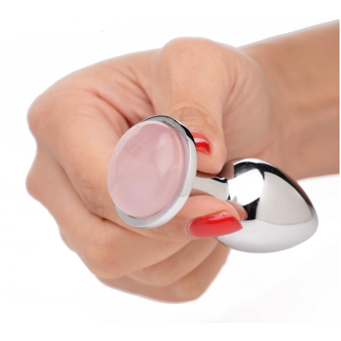 BS GEMSTONES ROSE QUARTZ - SMALL ANAL PLUG