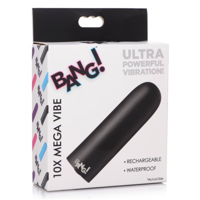BG 10X MEGA VIBE - BLACK - RECHARGEABLE - 3.5" BG 10X MEGA VIBE - BLACK - RECHARGEABLE - 3.5"