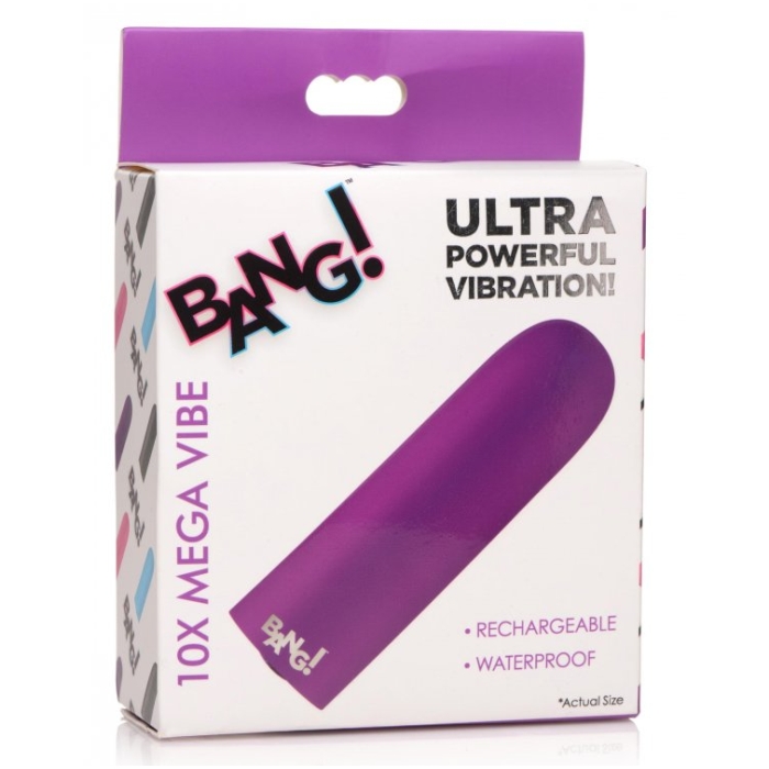 BG 10X MEGA VIBE - PURPLE - RECHARGEABLE - 3.5" BG 10X MEGA VIBE - PURPLE - RECHARGEABLE - 3.5"