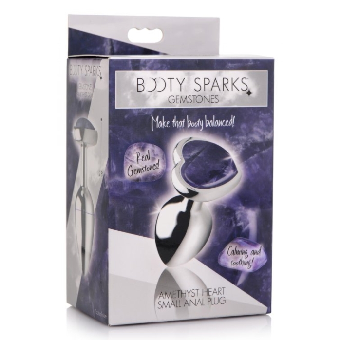 BS GEMSTONES AMETHYST HEART - SMALL ANAL PLUG BS GEMSTONES AMETHYST HEART - SMALL ANAL PLUG