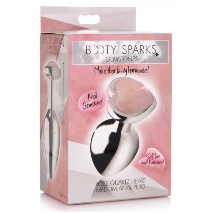 BS GEMSTONES ROSE QUARTZ HEART - MEDIUM ANAL PLUG BS GEMSTONES ROSE QUARTZ HEART - MEDIUM ANAL PLUG