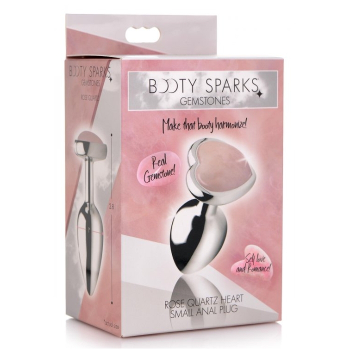 BS GEMSTONES ROSE QUARTZ HEART - SMALL ANAL PLUG BS GEMSTONES ROSE QUARTZ HEART - SMALL ANAL PLUG