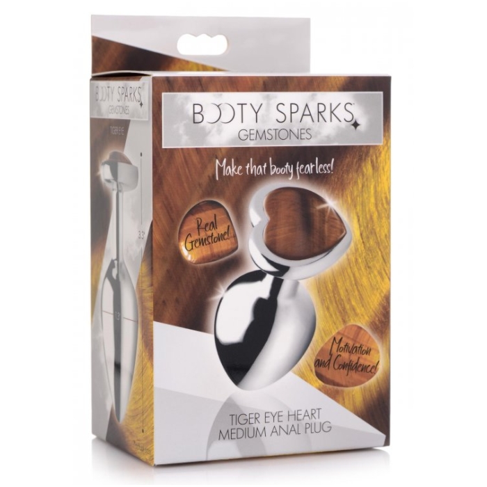 BS GEMSTONES TIGER EYE HEART - MEDIUM ANAL PLUG BS GEMSTONES TIGER EYE HEART - MEDIUM ANAL PLUG