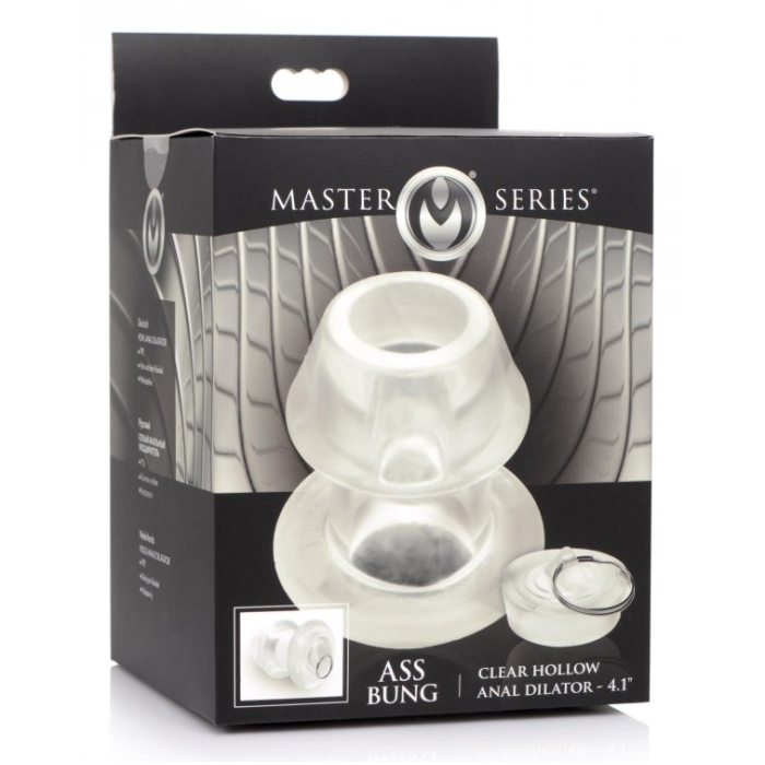 MS ASS BUNG CLEAR HOLLOW ANAL DILATOR 4.1" - XL MS ASS BUNG CLEAR HOLLOW ANAL DILATOR 4.1" - XL