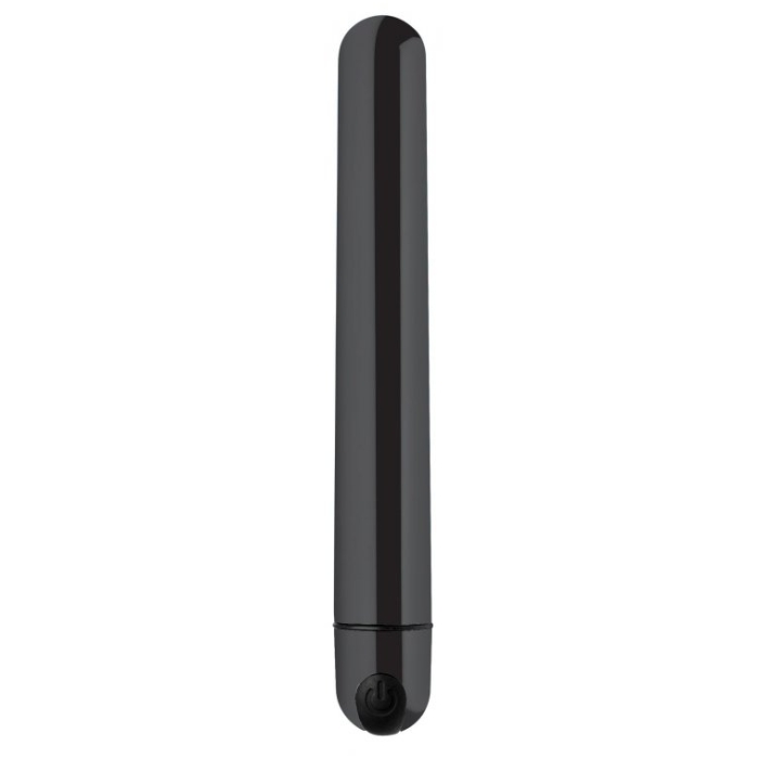 BG 10X SLIM METALLIC BULLET - BLACK - RECHARGEABLE - 6.5"