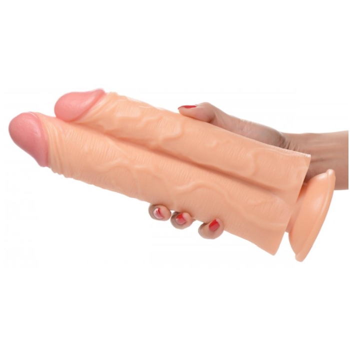 MC DOUBLE STUFFER 10" DOUBLE PECKER DILDO - LIGHT