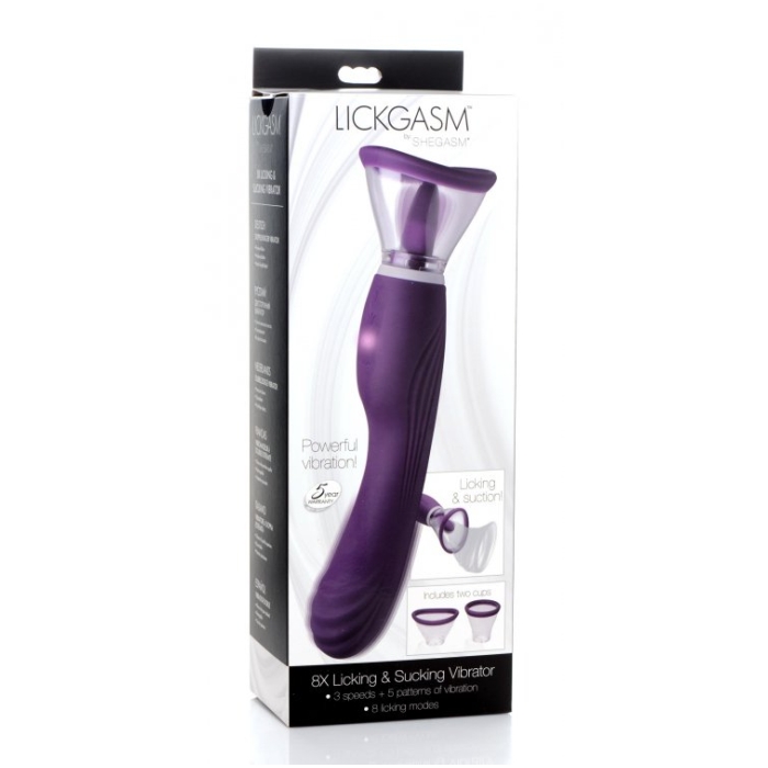 SH LICKGASM 8X LICKING & SUCKING VIBRATOR 9.5" SH LICKGASM 8X LICKING & SUCKING VIBRATOR 9.5"