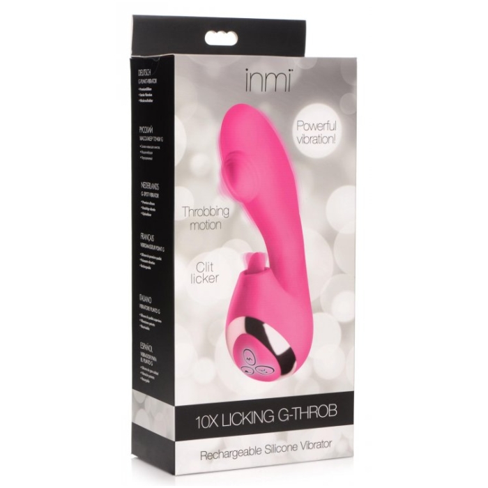 IN 10X LICKING G-THROB RECHARGE SILICONE VIBRATOR IN 10X LICKING G-THROB RECHARGE SILICONE VIBRATOR