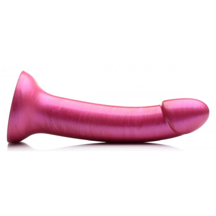 SU G-STATIC 7" METALLIC SILICONE DILDO - PINK