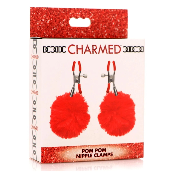 CH POM POM NIPPLE CLAMPS - RED CH POM POM NIPPLE CLAMPS - RED