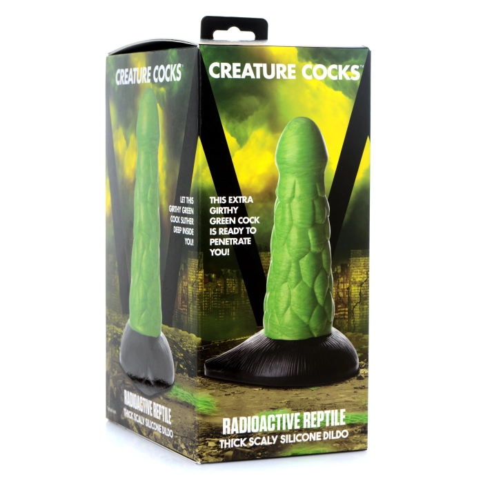 CC RADIOACTIVE REPTILE THICK SCALY SILICONE DILDO CC RADIOACTIVE REPTILE THICK SCALY SILICONE DILDO
