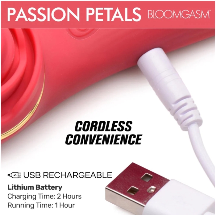 IN BLOOMGASM PASSION PETALS 10X SIL SUCTION ROSE VIBE