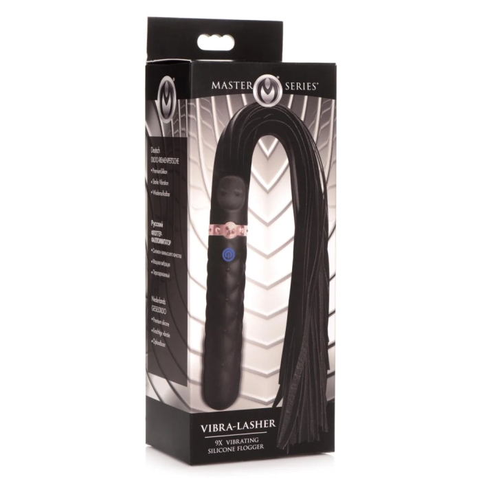 MS VIBRA-LASHER 9X VIBRATING SILCONE DILDO FLOGGER MS VIBRA-LASHER 9X VIBRATING SILCONE DILDO FLOGGER