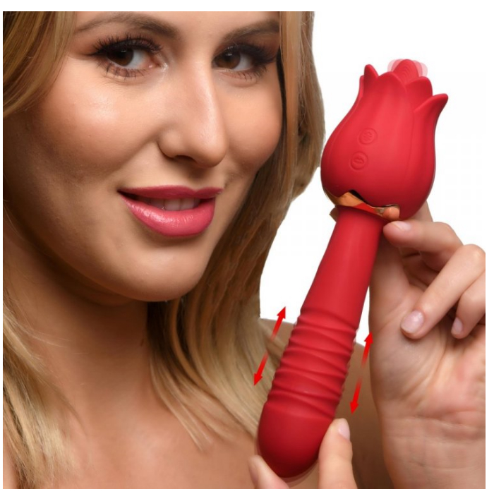 IN BLOOMGASM RACY ROSE THRUSTING & LICKING ROSE VIBRATOR
