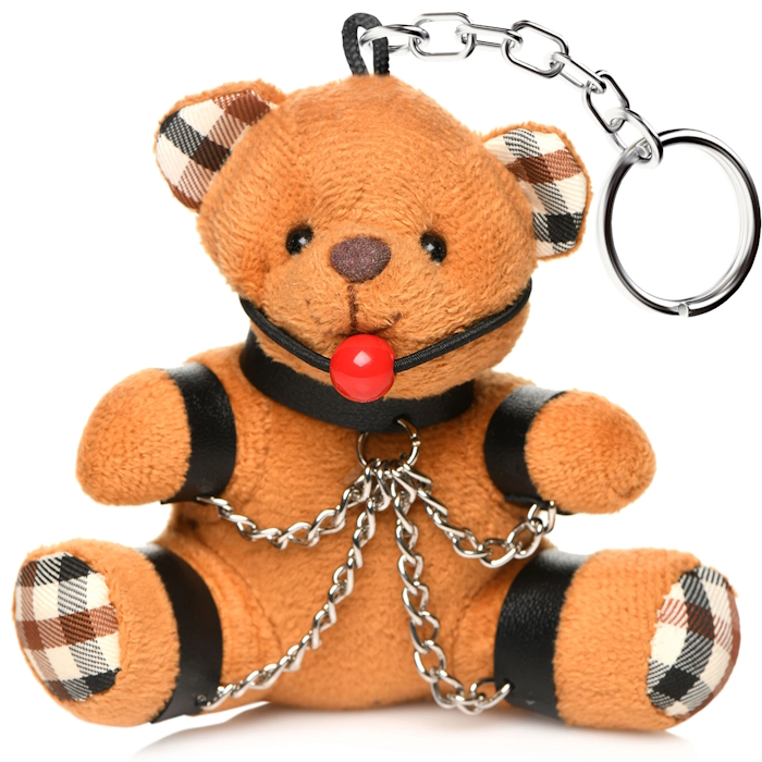 MS GAGGED TEDDY BEAR KEYCHAIN MS GAGGED TEDDY BEAR KEYCHAIN