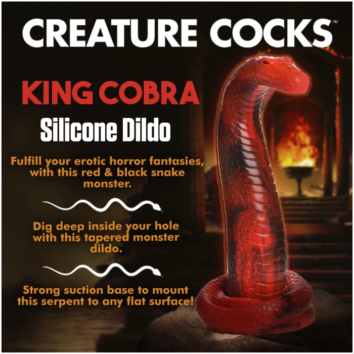 CC KING COBRA SILICONE DILDO