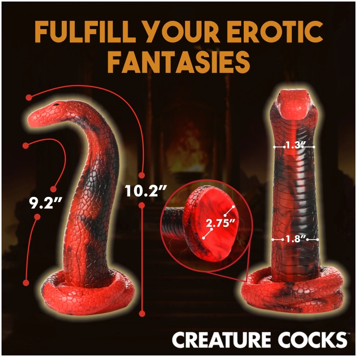CC KING COBRA SILICONE DILDO