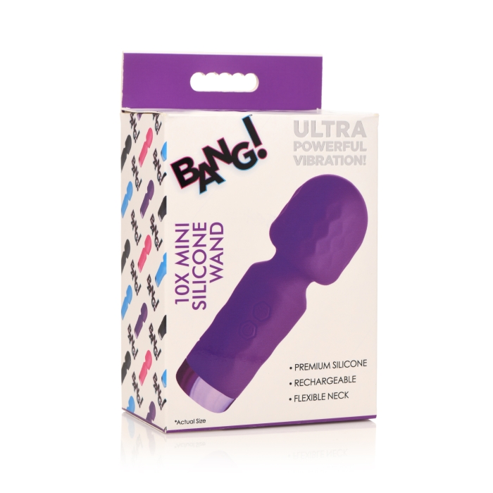 10X MINI SILICONE WAND - PURPLE 10X MINI SILICONE WAND - PURPLE