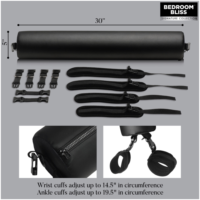 BB SEX SPREADER PADDED SPREADER BAR W/ RESTRAINTS