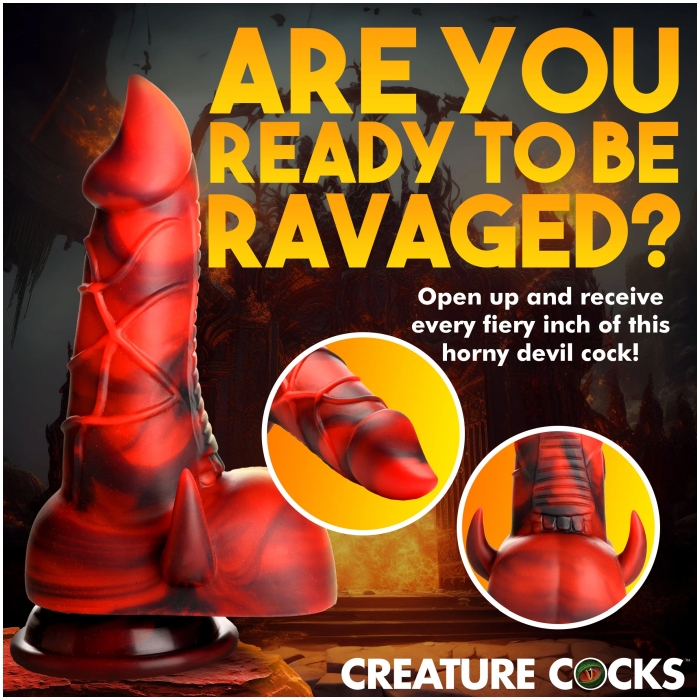 CC HORNY DEVIL DEMON SILICONE DILDO