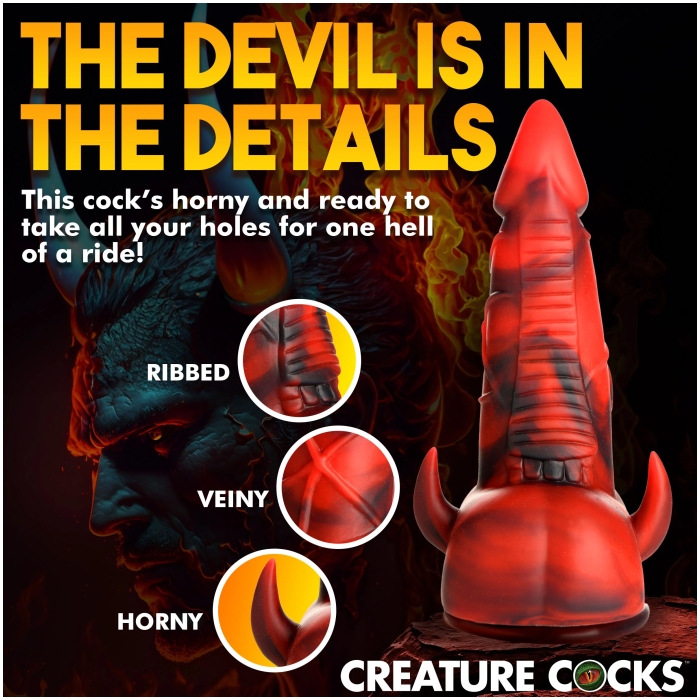 CC HORNY DEVIL DEMON SILICONE DILDO