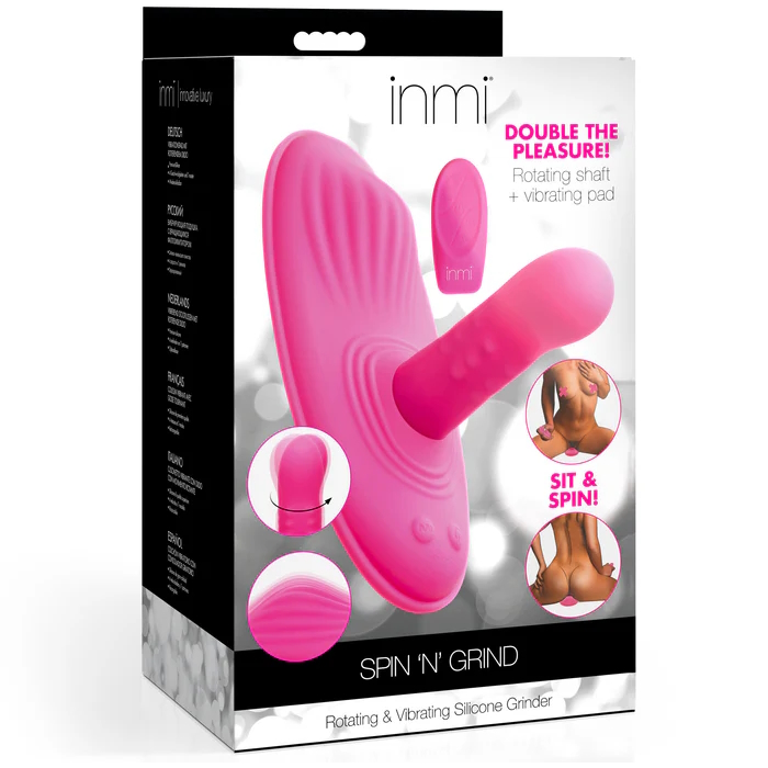 VIBE ROTATING GRINDER PINK SPIN 'N' GRIND SILICONE VIBE ROTATING GRINDER PINK SPIN 'N' GRIND SILICONE
