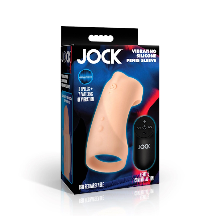 VIBRATING SILICONE PENIS SLEEVE - LIGHT VIBRATING SILICONE PENIS SLEEVE - LIGHT